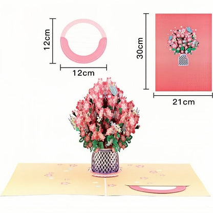 Forever-Blooming 3D Flower Pop-Up Card– Personalized Love Message & Everlasting Bloom